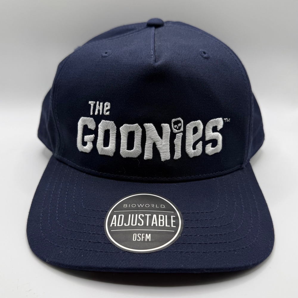 Bioworld The Goonies Hat Adult OSFM Navy Blue Excellent Embroidered Snapback Cap